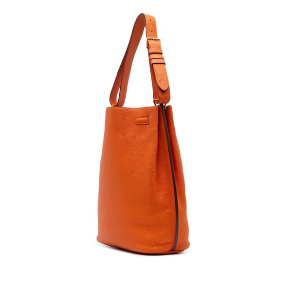 Pre-owned Hermès Togo So Kelly 26 Orange
