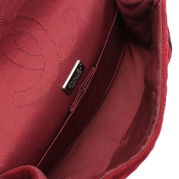 Pre-owned Chanel Paris-Salzburg Reissue 2.55 Quilted Wool Double Flap 225 Red