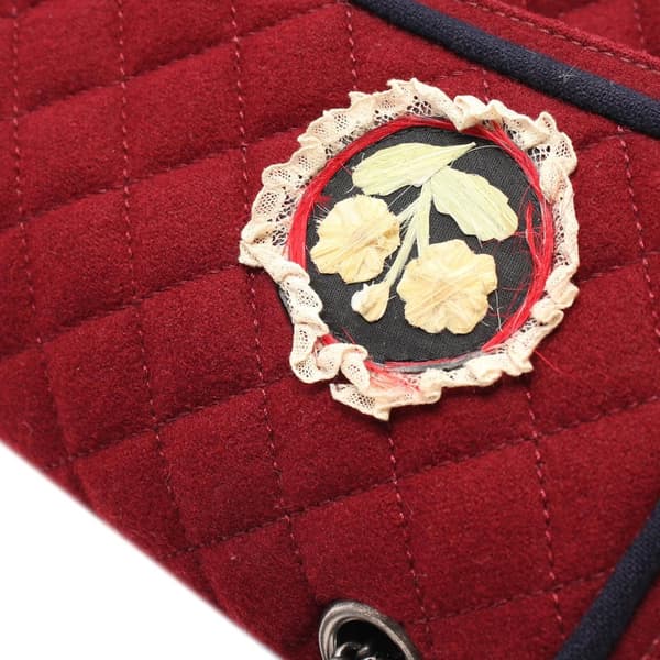 Pre-owned Chanel Paris-Salzburg Reissue 2.55 Quilted Wool Double Flap 225 Red