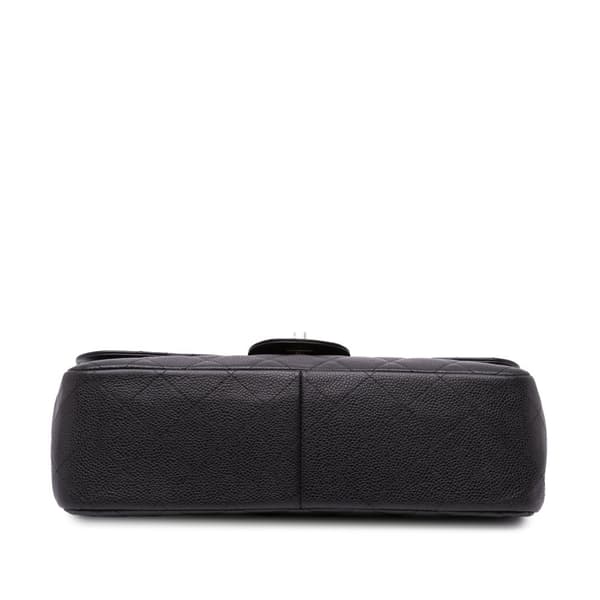 Pre-owned Chanel Jumbo Classic Caviar Double Flap Black