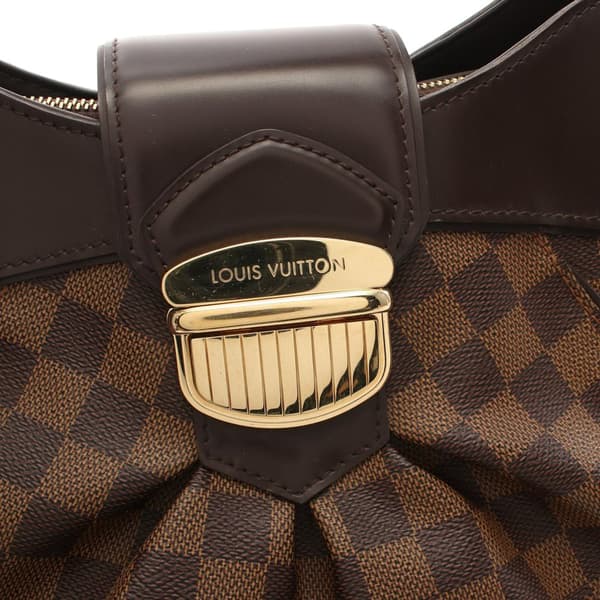 Pre-owned Louis Vuitton Damier Ebene Sistina MM Brown