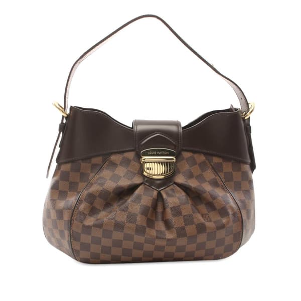 Pre-owned Louis Vuitton Damier Ebene Sistina MM Brown