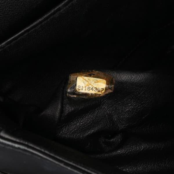Pre-owned Chanel Medium Classic Chevron Patent Double Flap Black