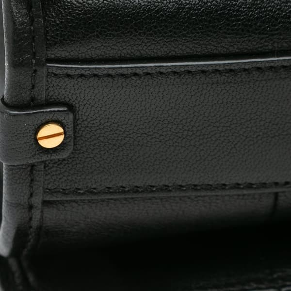 Pre-owned Saint Laurent Large Quilted Lambskin Becky Chain Shoulder Bag Black