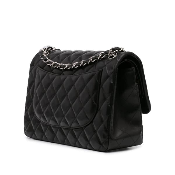 Pre-owned Chanel Jumbo Classic Lambskin Double Flap Black
