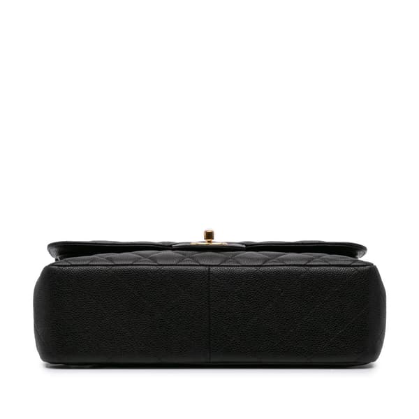 Pre-owned Chanel Jumbo Classic Caviar Double Flap Black