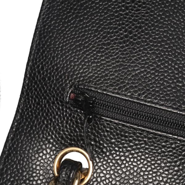Pre-owned Chanel Jumbo Classic Caviar Double Flap Black