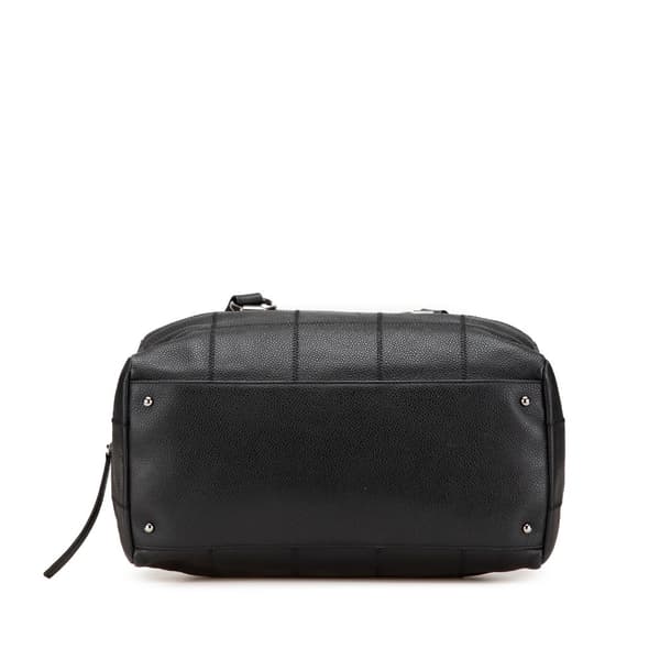 Pre-owned Chanel Choco Bar Caviar Shoulder Bag Black