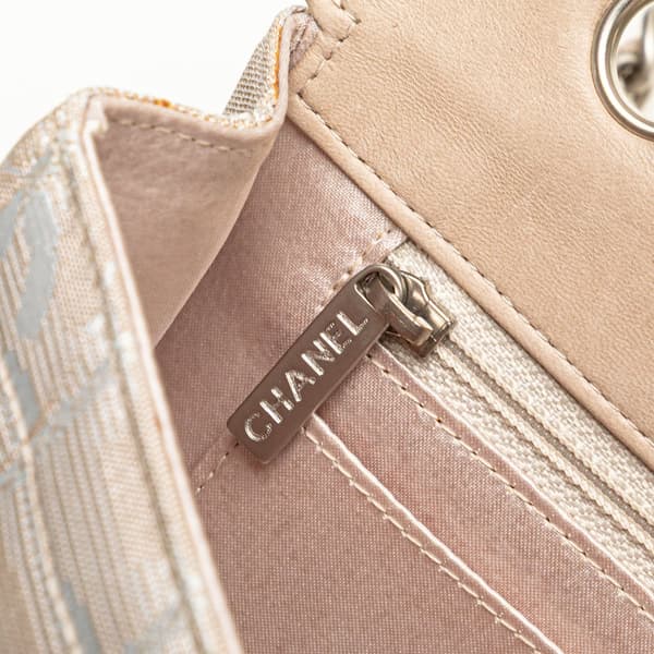 Pre-owned Chanel Medium New Travel Line Nylon Single Flap Brown