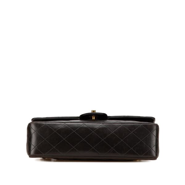 Pre-owned Chanel Medium Classic Lambskin Double Flap Black