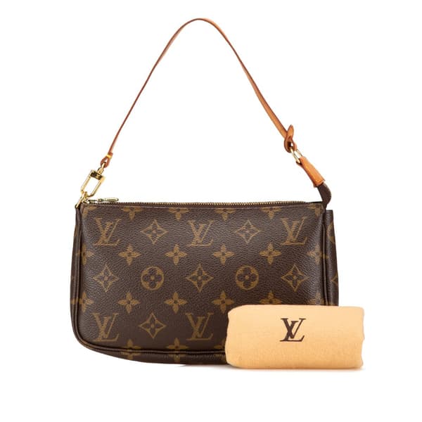 Pre-owned Louis Vuitton Monogram Pochette Accessoires Brown