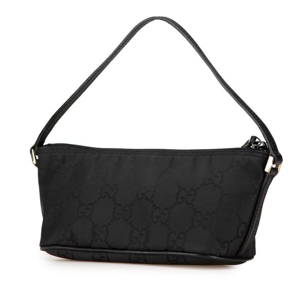 Pre-owned Gucci GG Nylon  Boat Black