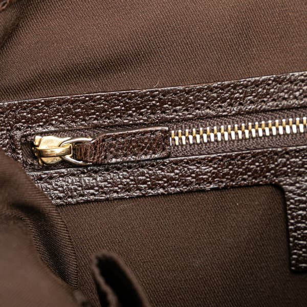 Pre-owned Gucci GG Canvas Charmy Shoulder Bag Brown