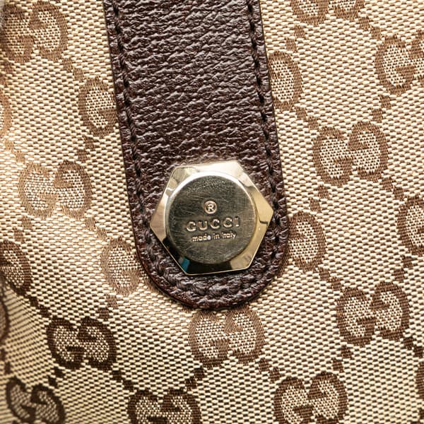 Pre-owned Gucci GG Canvas Charmy Shoulder Bag Brown