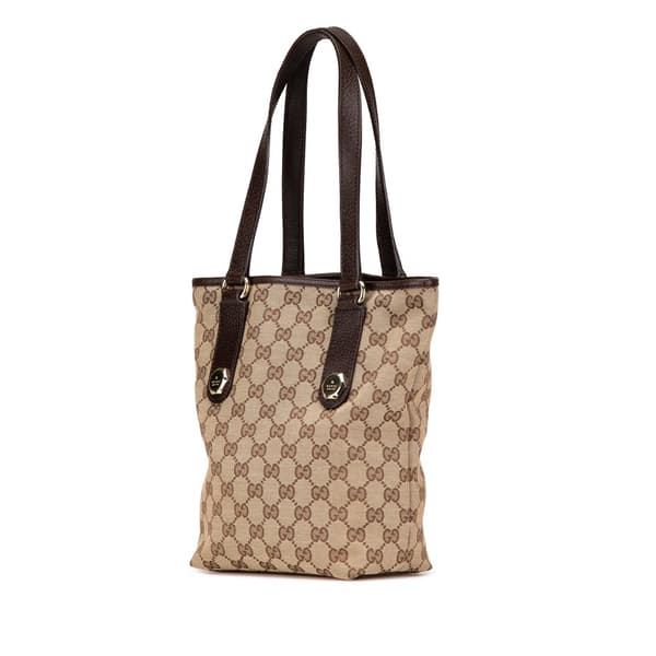 Pre-owned Gucci GG Canvas Charmy Shoulder Bag Brown
