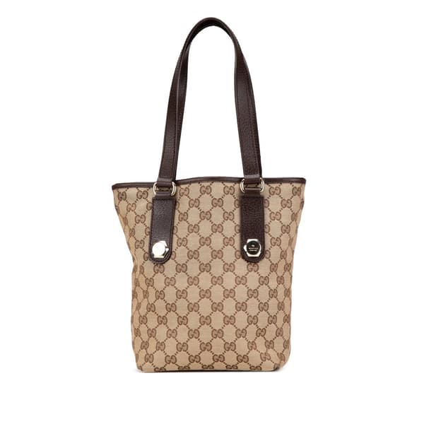 Pre-owned Gucci GG Canvas Charmy Shoulder Bag Brown