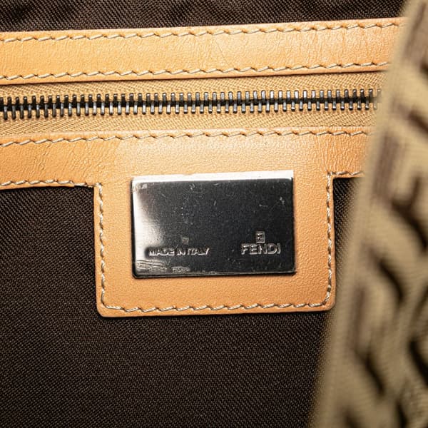Pre-owned Fendi Zucchino Canvas Mamma Forever Brown
