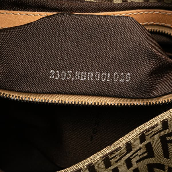 Pre-owned Fendi Zucchino Canvas Mamma Forever Brown