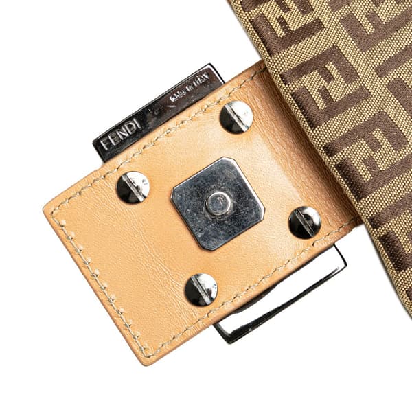 Pre-owned Fendi Zucchino Canvas Mamma Forever Brown