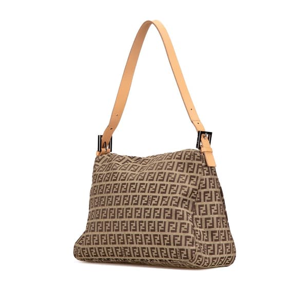 Pre-owned Fendi Zucchino Canvas Mamma Forever Brown