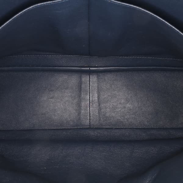 Pre-owned Chanel Jumbo Classic Chevron Patent Double Flap Blue