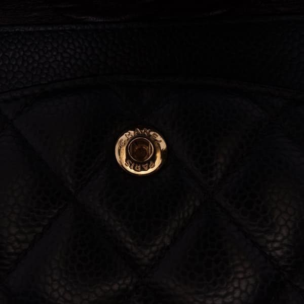 Pre-owned Chanel Medium Classic Caviar Double Flap Black