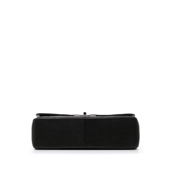 Pre-owned Chanel Jumbo Classic Caviar Double Flap Black