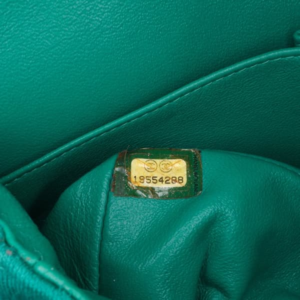 Pre-owned Chanel Medium Classic Jersey Double Flap Green
