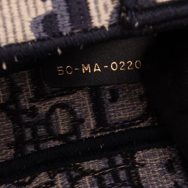 Pre-owned Dior Oblique Embroidered Canvas Saddle Bag Blue