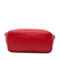 Miniatyrbild 3 av 8: Pre-owned Bottega Veneta Nappa Intrecciato Shoulder Bag Red