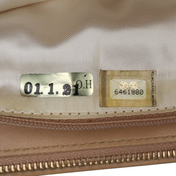 Pre-owned Chanel CC Quilted Lambskin Chain Shoulder Bag Brown