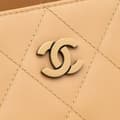 Miniatyrbillede 7 af 10: Pre-owned Chanel CC Quilted Lambskin Chain Shoulder Bag Brown