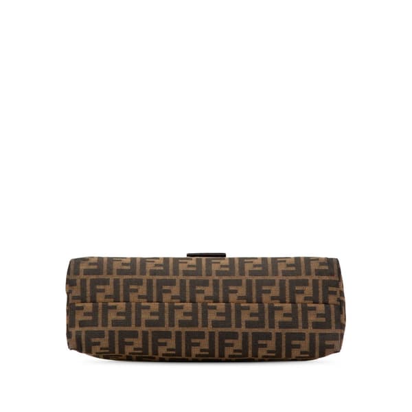 Pre-owned Fendi Zucca Canvas Shoulder Bag Brown