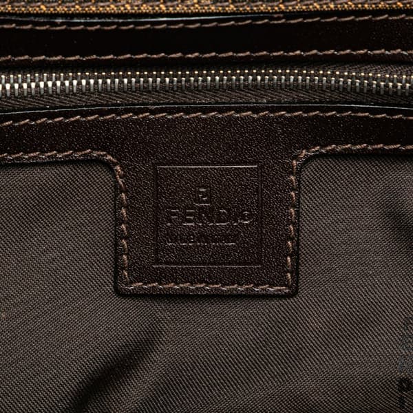 Pre-owned Fendi Zucca Canvas Shoulder Bag Brown