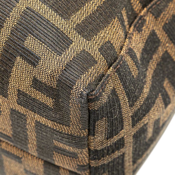 Pre-owned Fendi Zucca Canvas Shoulder Bag Brown