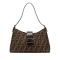 Miniatyrbilde 1 av 10: Pre-owned Fendi Zucca Canvas Shoulder Bag Brown