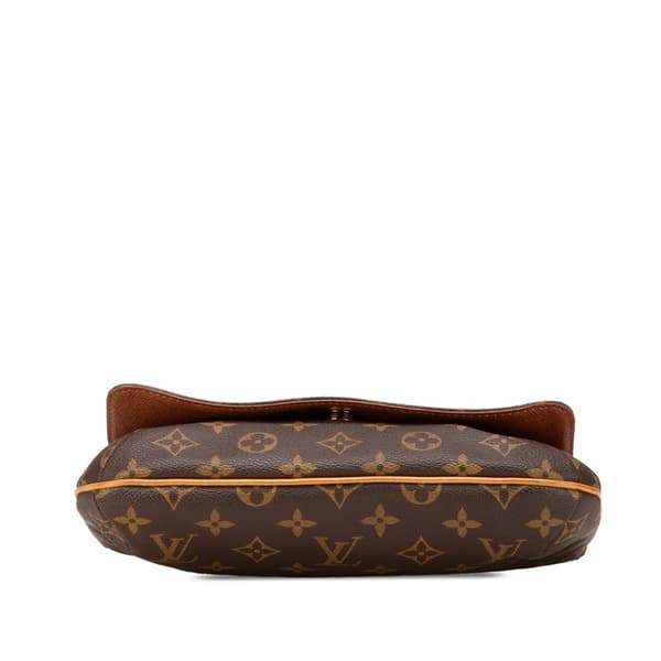 Pre-owned Louis Vuitton Monogram Musette Tango Short Strap Brown