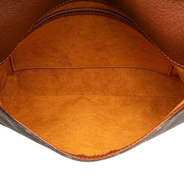 Pre-owned Louis Vuitton Monogram Musette Tango Short Strap Brown
