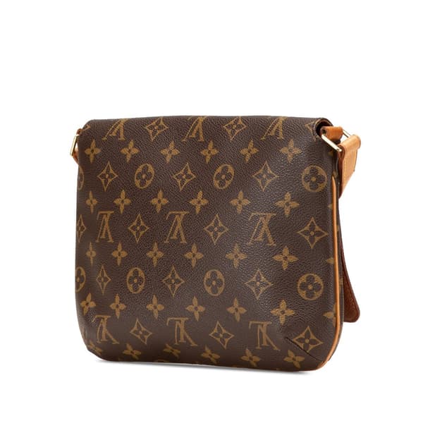 Pre-owned Louis Vuitton Monogram Musette Tango Short Strap Brown