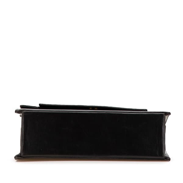 Pre-owned Chanel CC Patent Snake Chain Flap Black