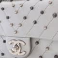 Miniatyrbild 7 av 10: Pre-owned Chanel Mini Rectangular Chevron Lambskin Stud Wars Flap Silver