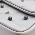 Miniatyrbild 10 av 10: Pre-owned Chanel Mini Rectangular Chevron Lambskin Stud Wars Flap Silver