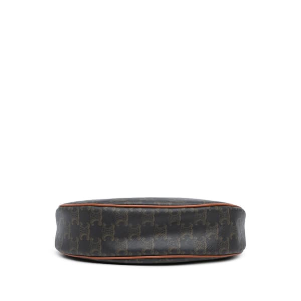 Pre-owned Celine Coated Canvas Triomphe Ava Shoulder Bag Brown