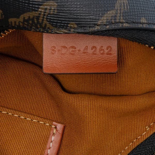 Pre-owned Celine Coated Canvas Triomphe Ava Shoulder Bag Brown