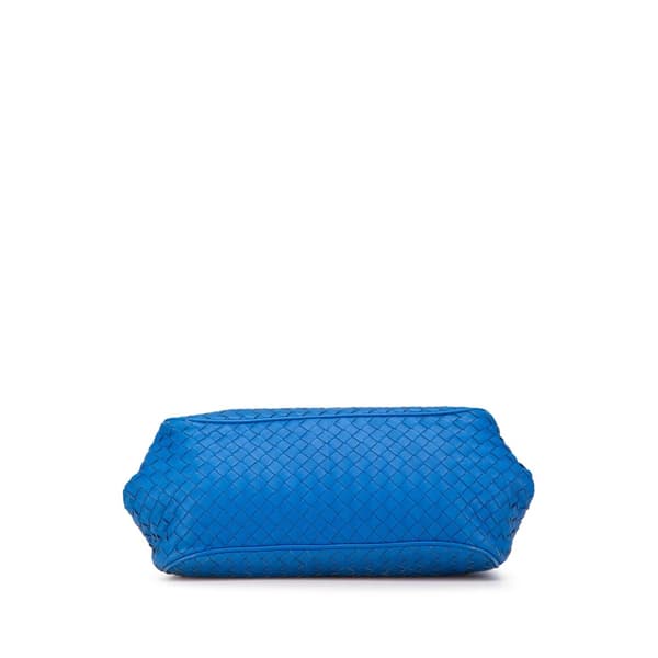 Pre-owned Bottega Veneta Nappa Intrecciato Shoulder Bag Blue