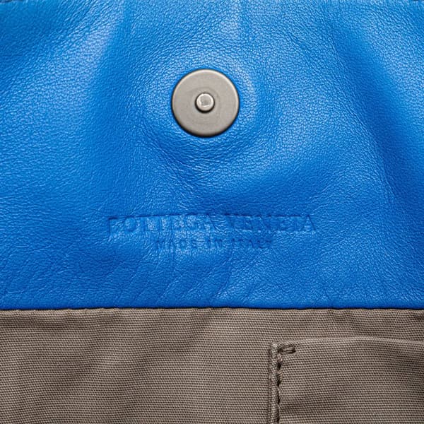 Pre-owned Bottega Veneta Nappa Intrecciato Shoulder Bag Blue