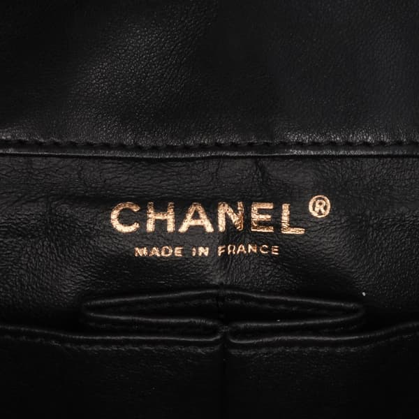 Pre-owned Chanel CC Quilted Lambskin Double Flap Black