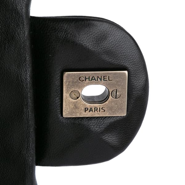 Pre-owned Chanel CC Quilted Lambskin Double Flap Black