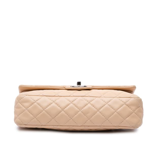 Pre-owned Chanel Medium Classic Lambskin Double Flap Brown