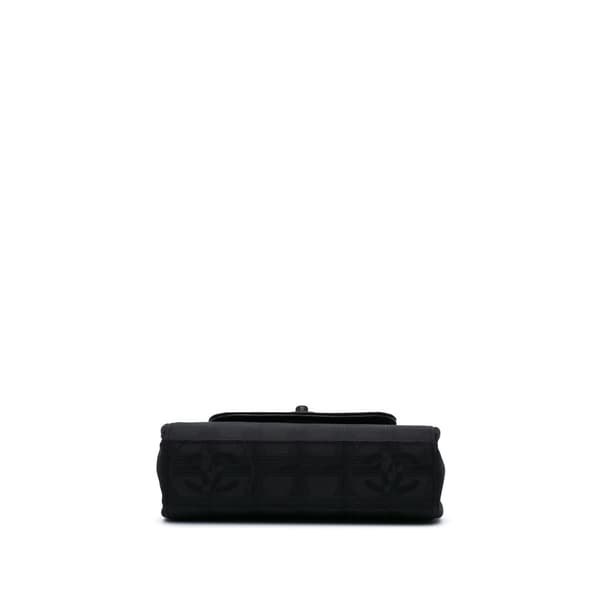 Pre-owned Chanel Mini New Travel Line Nylon Accordion Flap Black